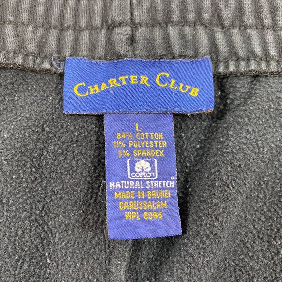 Charter Club Mens Charcoal Shot Elastic Waistband Pants Casual Loungewear Size L - Picture 7 of 10